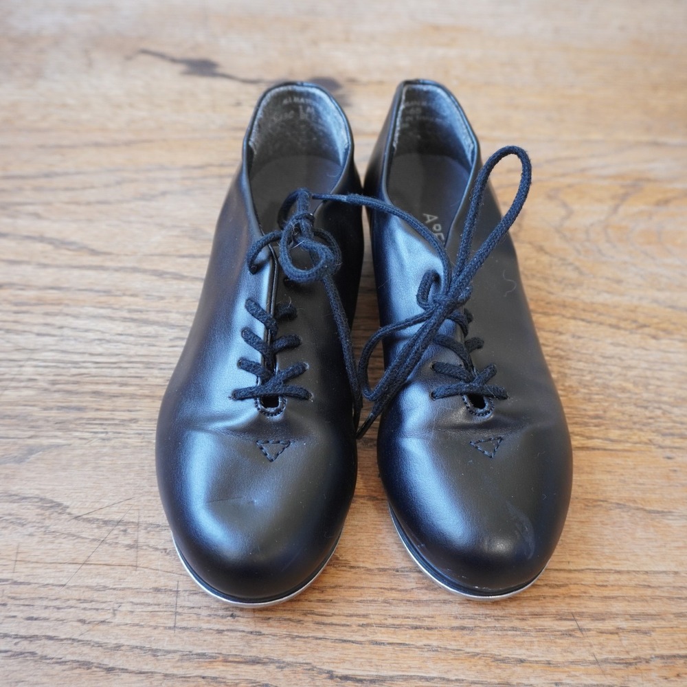 Capezio Kids Size 1M Classic Black Tap Shoes Tele Tone Dance N143C